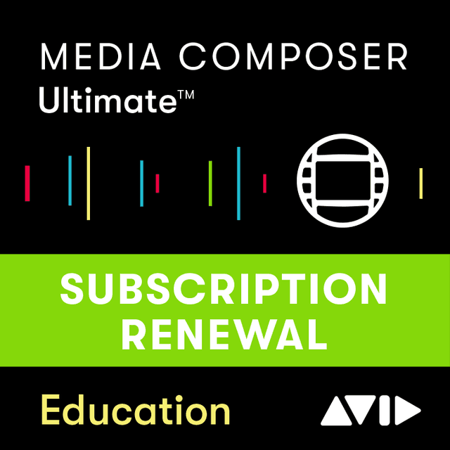 Media Composer | Ultimate 1-Year Subscription RENEWAL -- Education Pricing