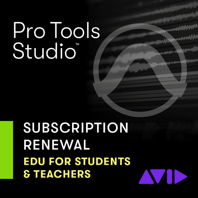 Pro Tools Studio Annual Paid Annually Subscription for EDU Students & Teachers Electronic Code - RENEWAL